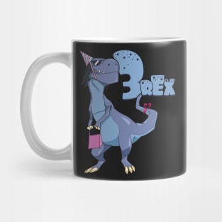 Kids Three Rex T-Rex Birthday 3 Year Old Girl Boy Kids design Mug